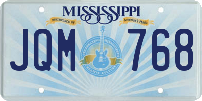 MS license plate JQM768