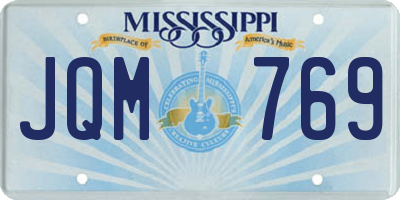MS license plate JQM769