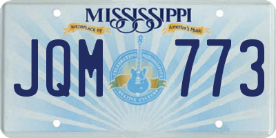 MS license plate JQM773