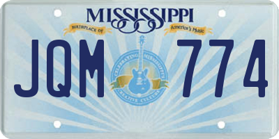 MS license plate JQM774