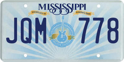 MS license plate JQM778