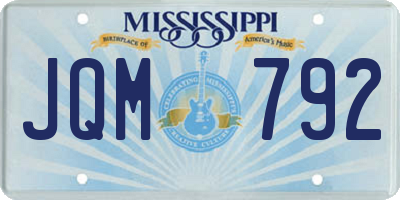 MS license plate JQM792