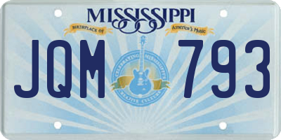 MS license plate JQM793