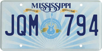 MS license plate JQM794