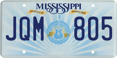 MS license plate JQM805
