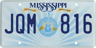 MS license plate JQM816