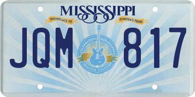 MS license plate JQM817