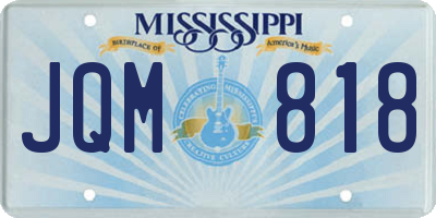 MS license plate JQM818