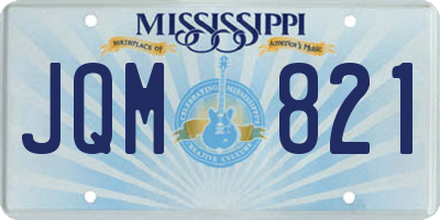 MS license plate JQM821