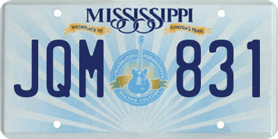 MS license plate JQM831