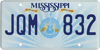 MS license plate JQM832