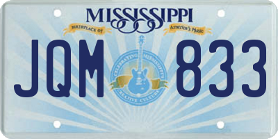 MS license plate JQM833