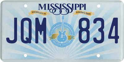 MS license plate JQM834