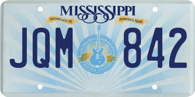 MS license plate JQM842