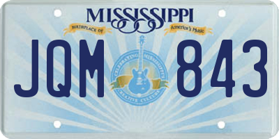 MS license plate JQM843