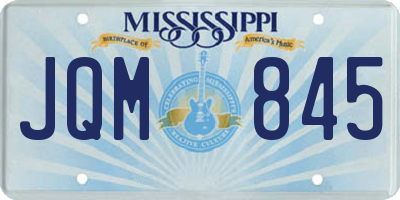 MS license plate JQM845
