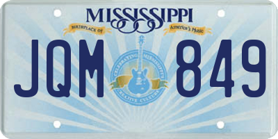 MS license plate JQM849