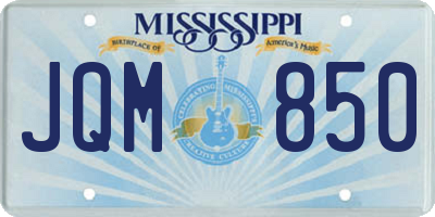 MS license plate JQM850