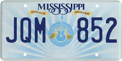 MS license plate JQM852