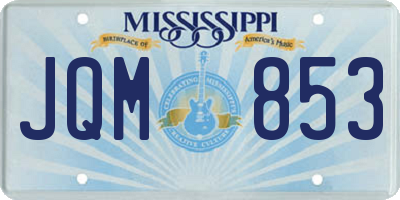 MS license plate JQM853