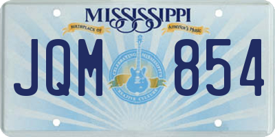 MS license plate JQM854