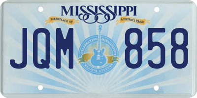 MS license plate JQM858