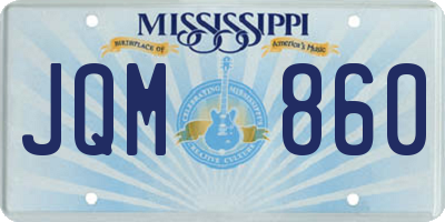 MS license plate JQM860