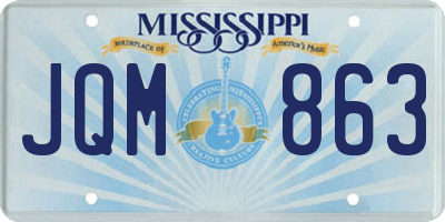 MS license plate JQM863