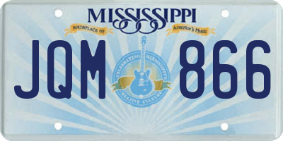 MS license plate JQM866
