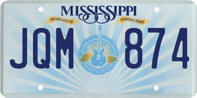 MS license plate JQM874
