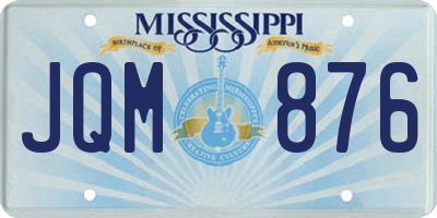 MS license plate JQM876