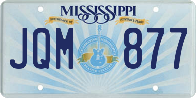 MS license plate JQM877