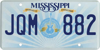 MS license plate JQM882