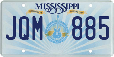 MS license plate JQM885