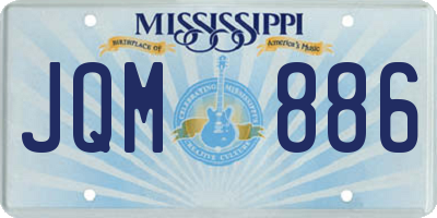 MS license plate JQM886