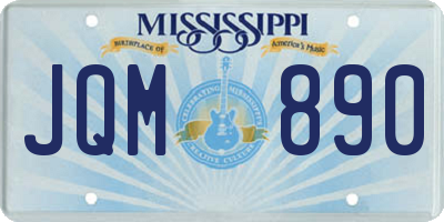 MS license plate JQM890