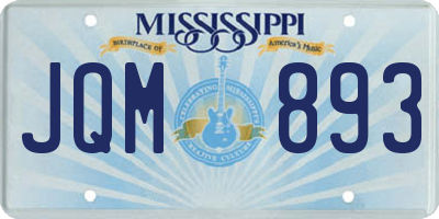 MS license plate JQM893