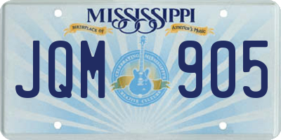 MS license plate JQM905