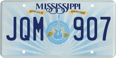 MS license plate JQM907