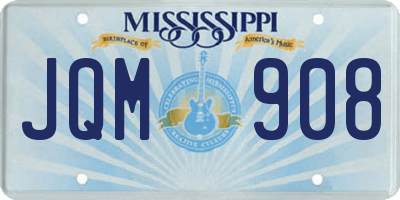 MS license plate JQM908