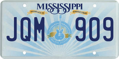MS license plate JQM909