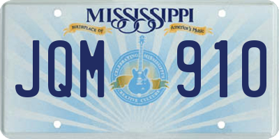 MS license plate JQM910