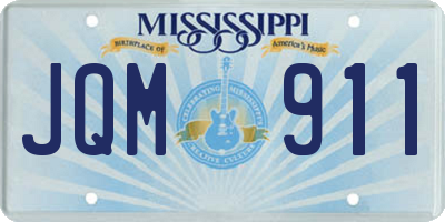 MS license plate JQM911