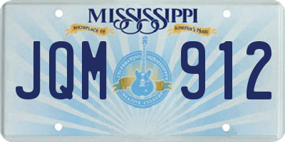 MS license plate JQM912