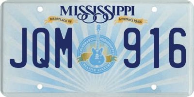 MS license plate JQM916
