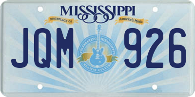 MS license plate JQM926