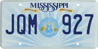 MS license plate JQM927