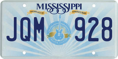 MS license plate JQM928