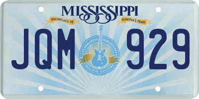 MS license plate JQM929