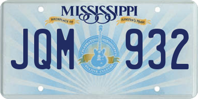 MS license plate JQM932